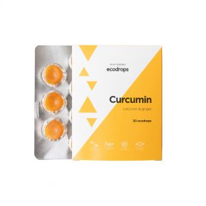 Карамель леденцовая HEALTHBERRY ECODROPS CURCUMIN, 30шт