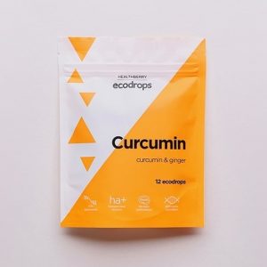 Карамель леденцовая HEALTHBERRY ECODROPS CURCUMIN, 12шт