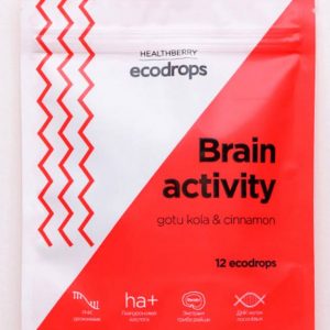 Карамель леденцовая HEALTHBERRY ECODROPS BRAIN ACTIVITY, 12шт